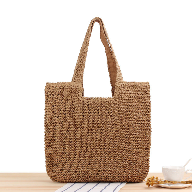 Bag Mori Hand-Woven Bag Casual Large Capacity Beach Bag