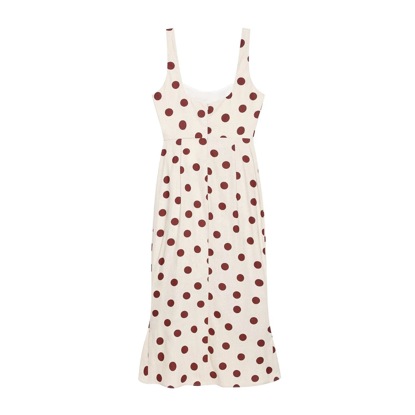 Summer Women Sexy Polka Dot Sleeveless Strap Dress