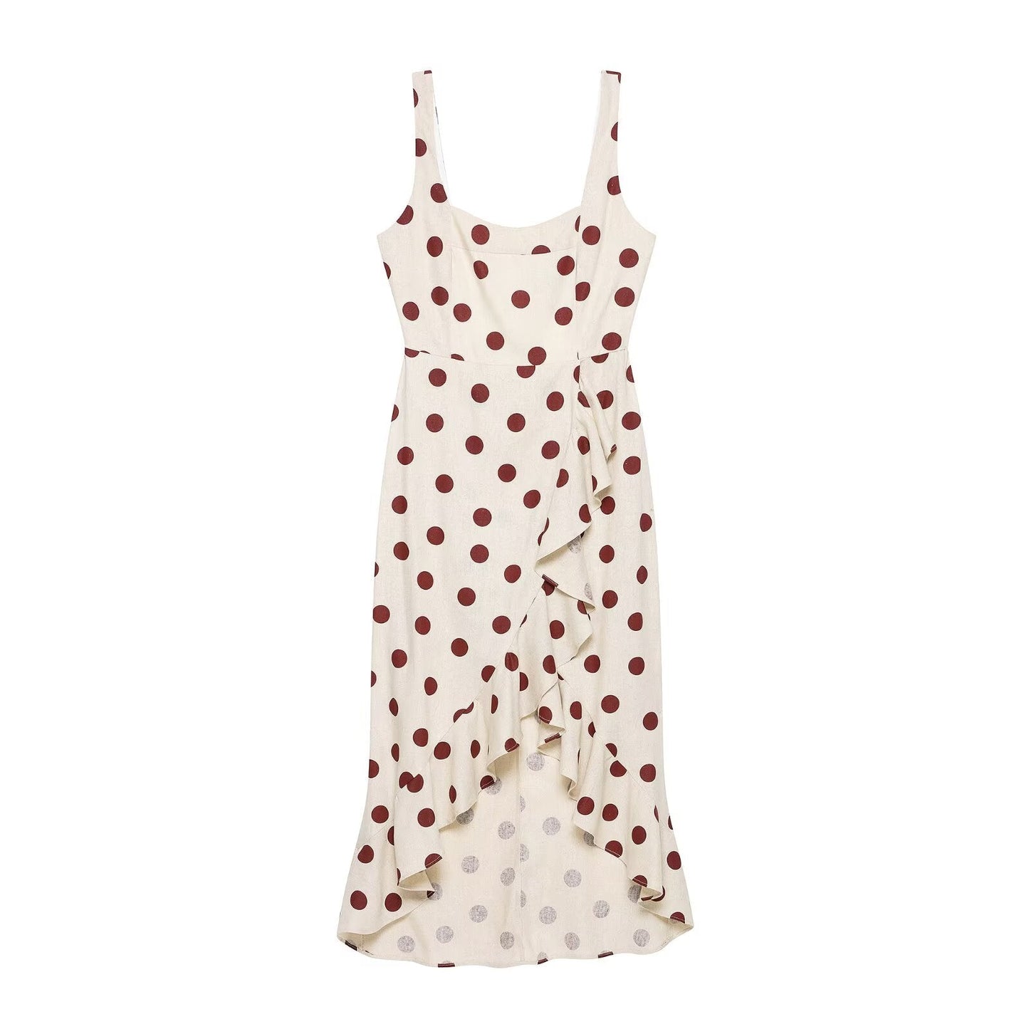 Summer Women Sexy Polka Dot Sleeveless Strap Dress