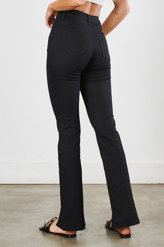 Front Slit Slim Bootcut