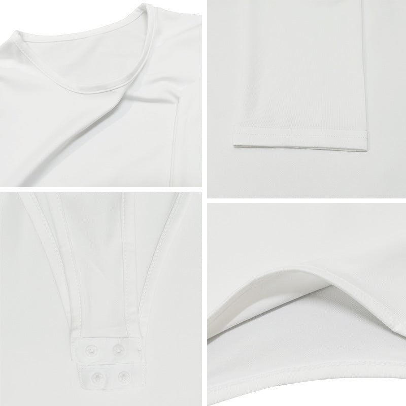 Autumn Winter Long Sleeve Crew Neck Casual Bottoming Women Clothing Sexy Tight Jumpsuit Bodysuit