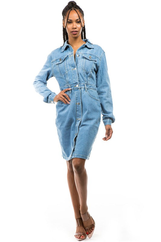 DENIM JACKET DRESS