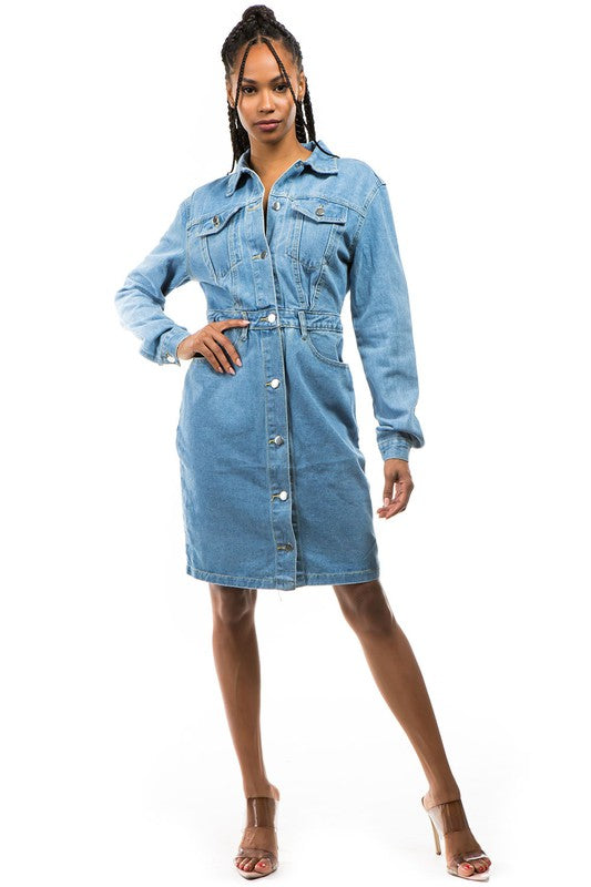 DENIM JACKET DRESS