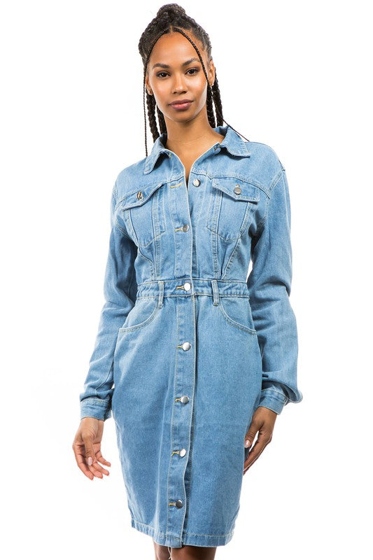 DENIM JACKET DRESS