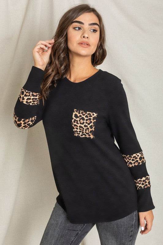Leopard Chest Pocket Tunic