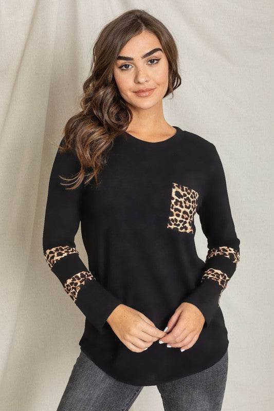 Leopard Chest Pocket Tunic