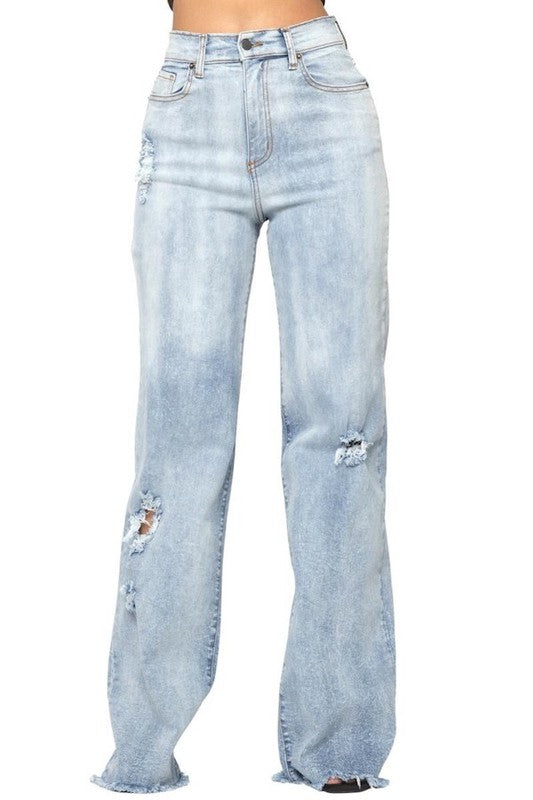 CHARLOTTE WIDE LEG JEAN IN LIGHT DENIM