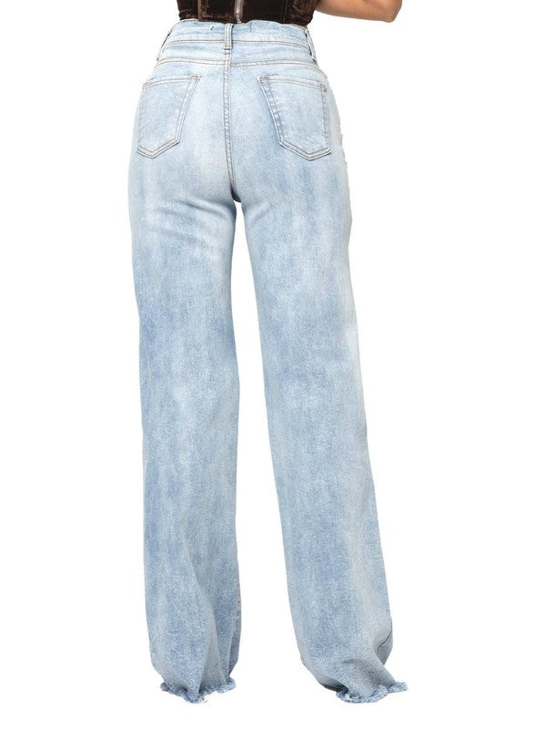 CHARLOTTE WIDE LEG JEAN IN LIGHT DENIM