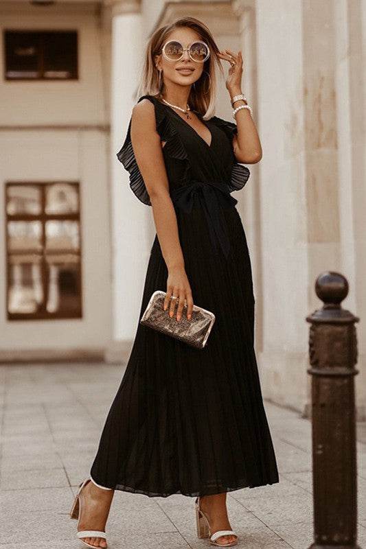 Ruffle Tie Detail Dress