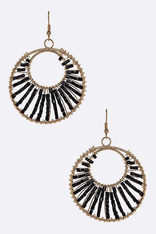 Beaded Wired Fashion Earrings