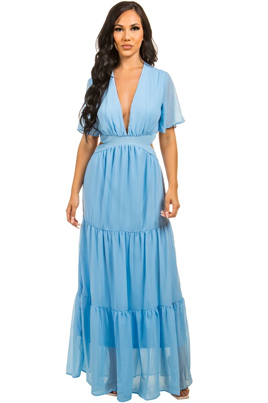 CHIFFON MAXI DRESS