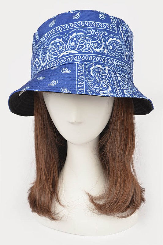 Bandana Print Reversible Bucket Hat