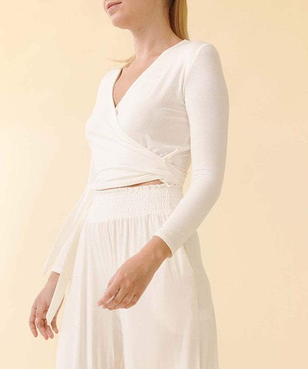 BAMBOO WRAP CROP TOP