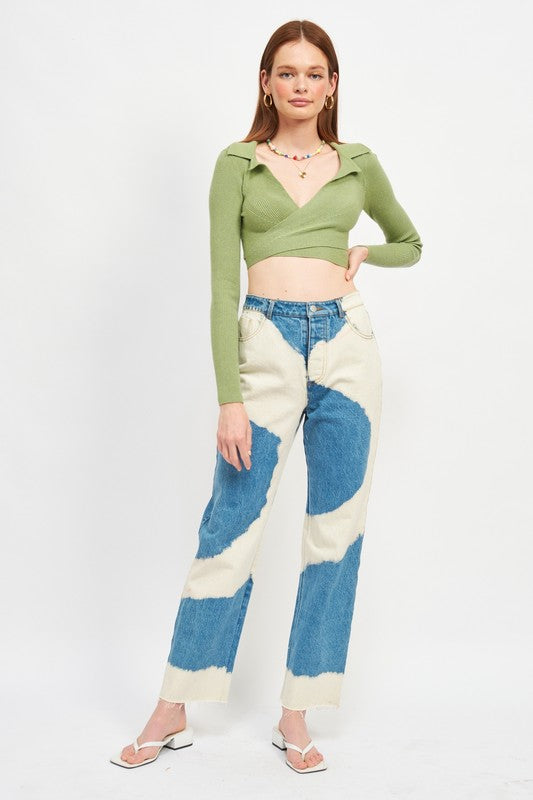 LONG SLEEVE CROPPED TOP