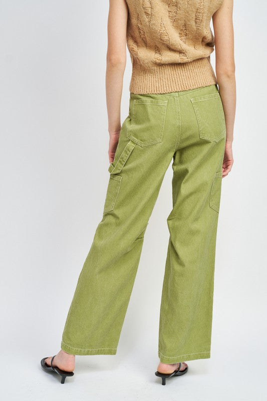 HIGH RISE FIT CARGO PANTS