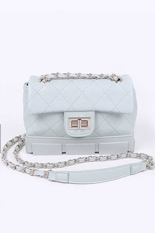 Silicon Bottom Quilted Shouder Bag