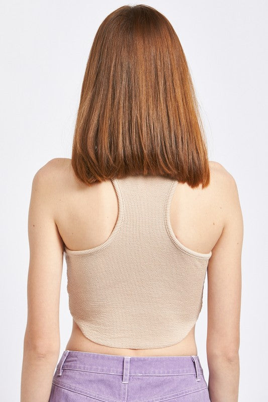 RACER BACK CROPPPED TANK TOP