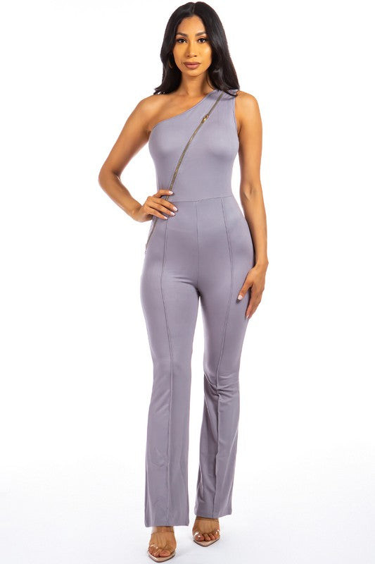 ZIPPER UP JUMPSUIT