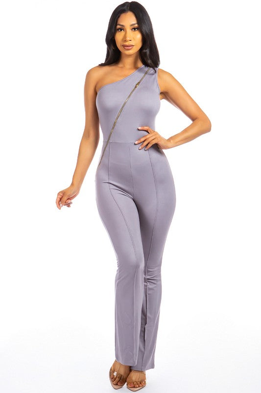 ZIPPER UP JUMPSUIT