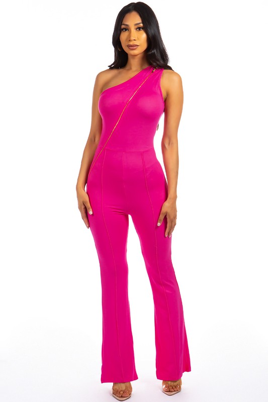 ZIPPER UP JUMPSUIT