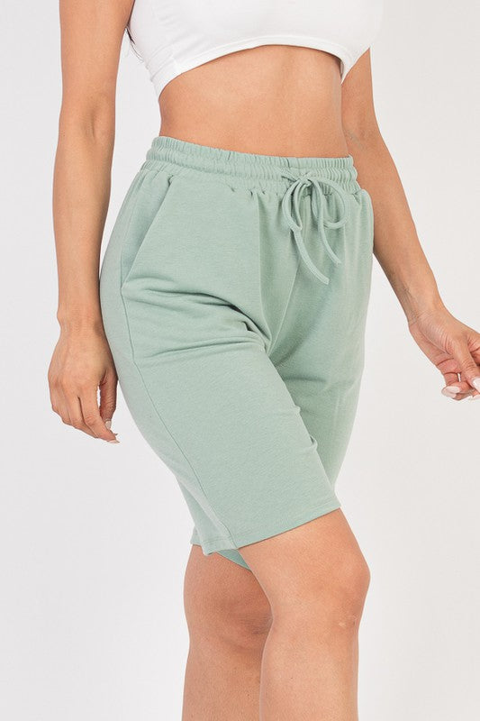 French Terry Bermuda Elastic waistband Shorts