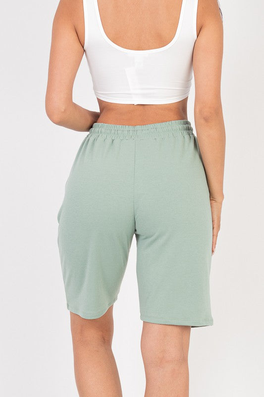 French Terry Bermuda Elastic waistband Shorts