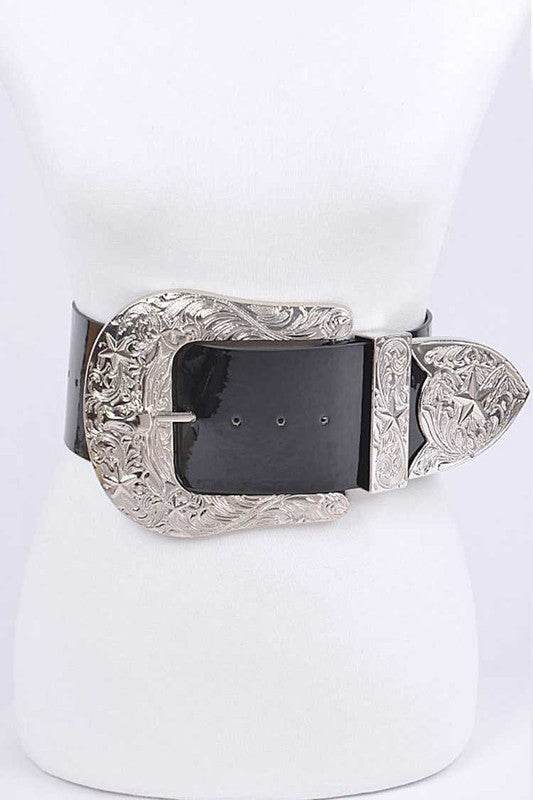 Patent Leather Statement Oversize Belt