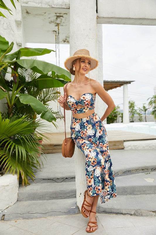 WOMEN'S LONG SKIRT 2 PCS SET