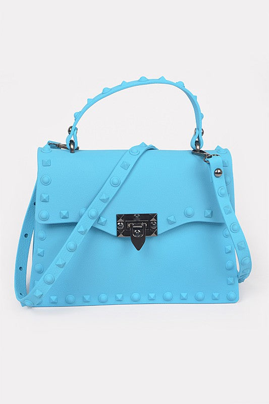 Matte Finish Studded Convertible Jelly Bag