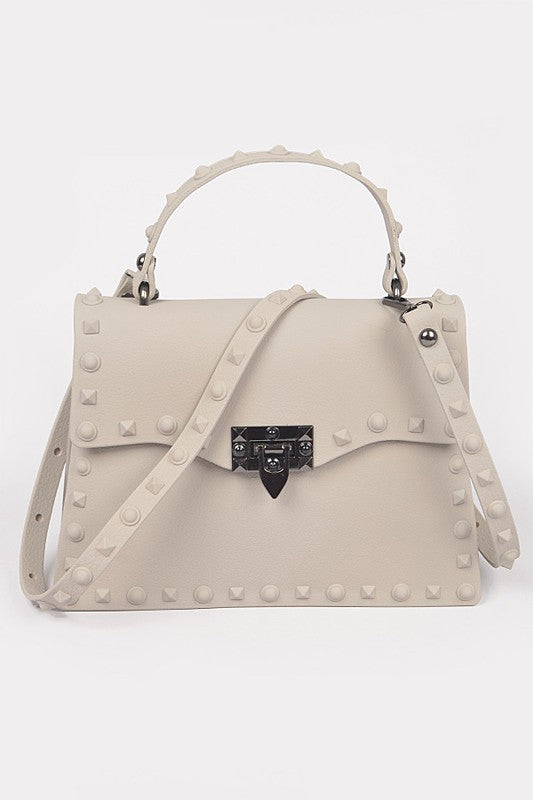 Matte Finish Studded Convertible Jelly Bag