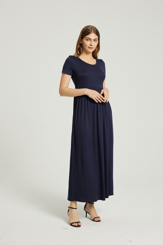 Women's Summer Casual Maxi Dress With Pocket