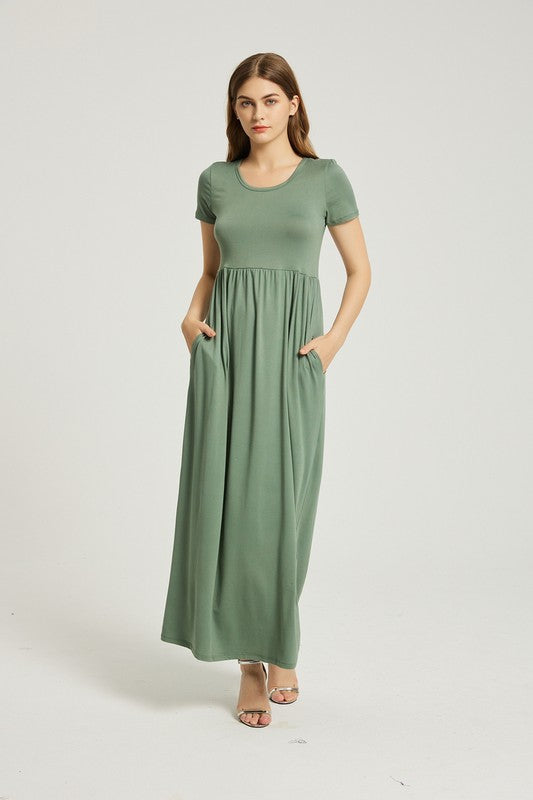 Women's Summer Casual Maxi Dress With Pocket