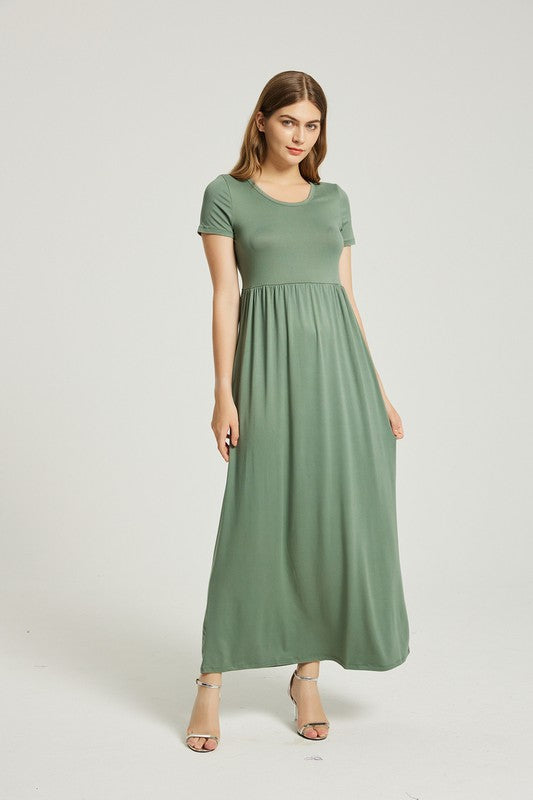 Women's Summer Casual Maxi Dress With Pocket