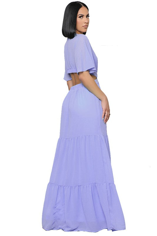 CHIFFON MAXI DRESS