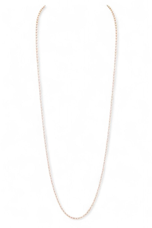36 Long Extra Fine Petite Beads Station Necklace