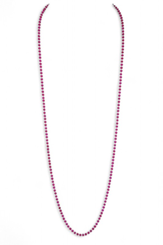 36 Long Extra Fine Petite Beads Station Necklace