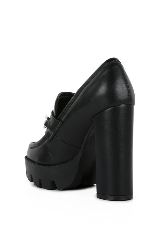 Y2K Chunky High Block Heeled Loafers