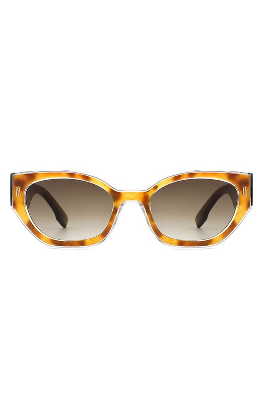 Geometric Retro Round Narrow Cat Eye Sunglasses