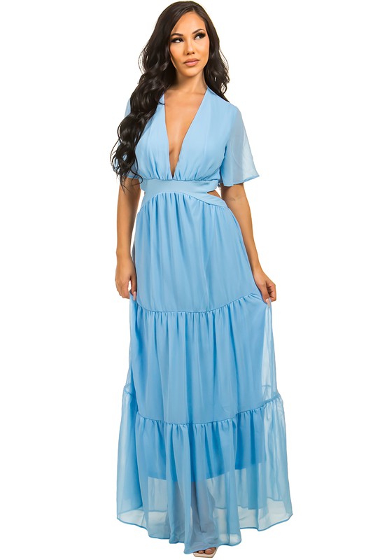 CHIFFON MAXI DRESS