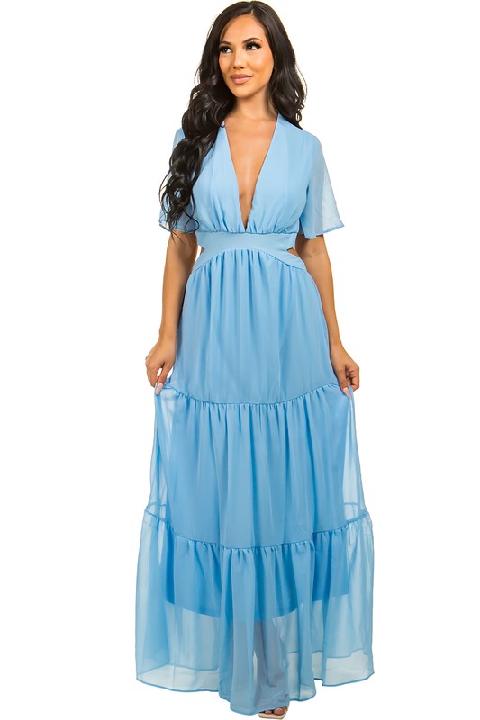 CHIFFON MAXI DRESS