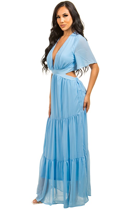 CHIFFON MAXI DRESS