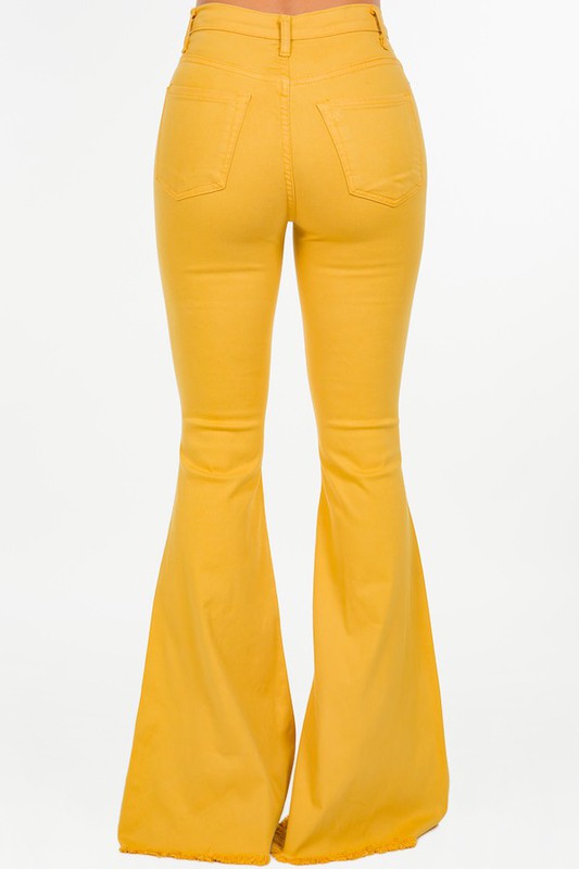 Bell Bottom Jean in Mustard