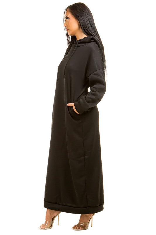 LONG MAXI HOODIE DRESS