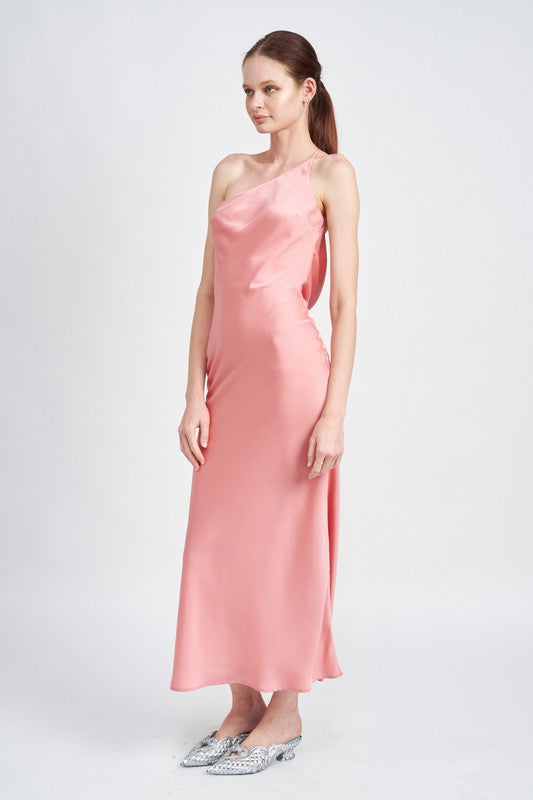 SATIN MAXI BIAS DRESS