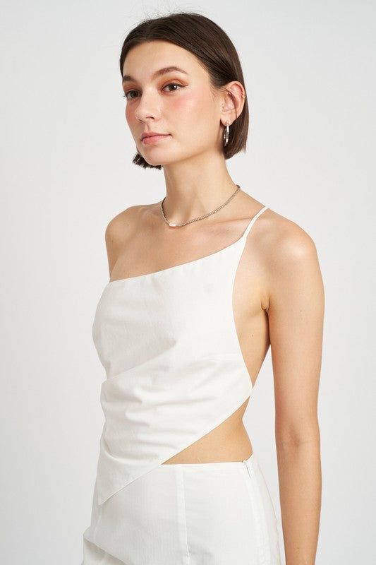 ASYMMEETRIC ONE SHOULDER TOP