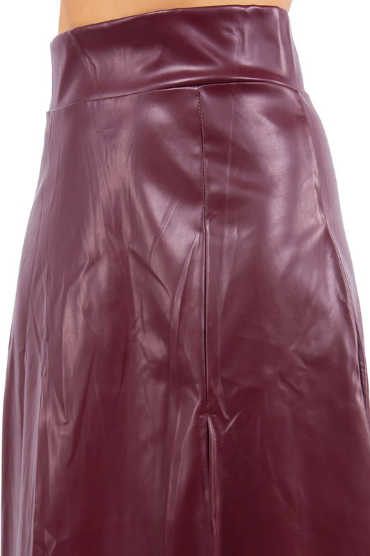 PU LEATHER SKIRT