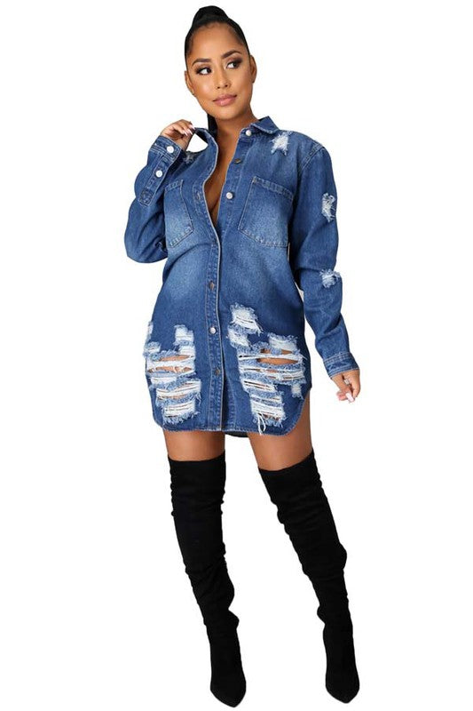 DENIM JACKET DRESS