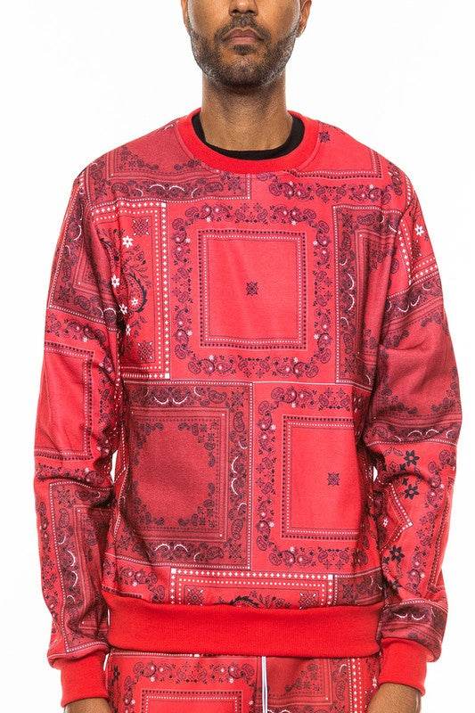 Weiv Paisley Bandana Print CrewNeck