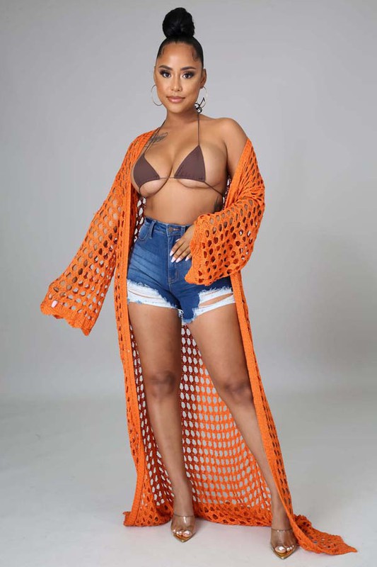 CROCHET COVER-UP KIMONO