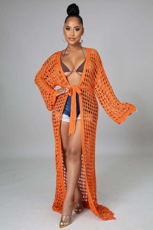 CROCHET COVER-UP KIMONO